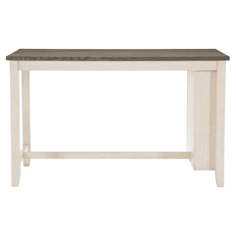 Pemberly Row Contemporary Wood Counter Height Dining Table in Antique White