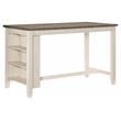 Pemberly Row Contemporary Wood Counter Height Dining Table in Antique White