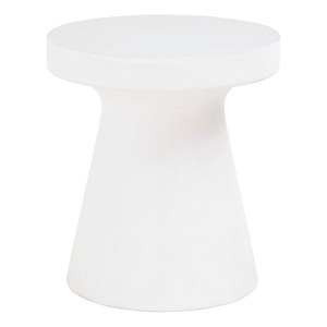 Pemberly Row Modern / Contemporary Stone Accent Table in Ivory
