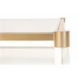 Pemberly Row Transitional Nouveau Metal Coffee Table in Brass