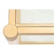 Pemberly Row Transitional Nouveau Metal Coffee Table in Brass