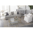 Pemberly Row Transitional Nouveau Metal Coffee Table in Brass