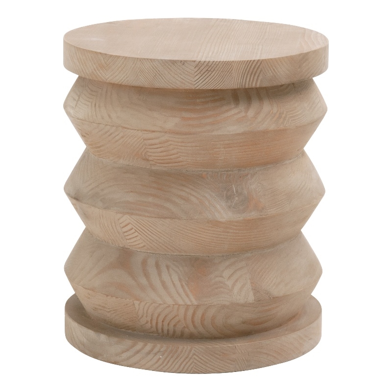 Pemberly Row Modern Transitional Wood Accent Table in Smoke Gray