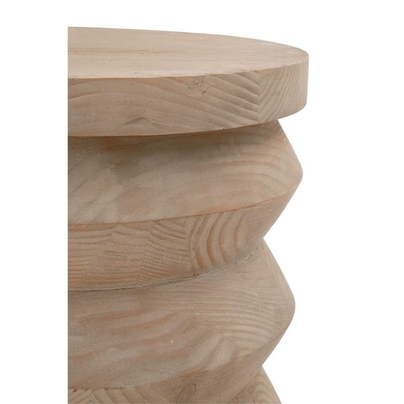 Pemberly Row Modern Transitional Wood Accent Table in Smoke Gray