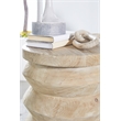 Pemberly Row Modern Transitional Wood Accent Table in Smoke Gray