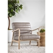 Pemberly Row Modern Transitional Wood Accent Table in Smoke Gray