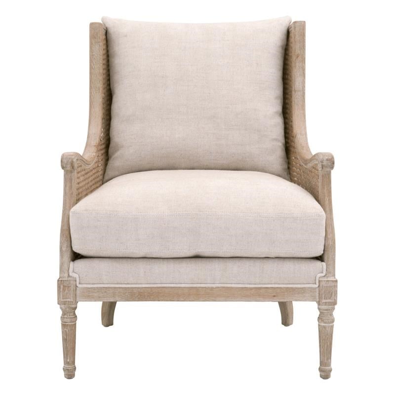 Pemberly Row Modern Transitional Fabric Club Chair in Gray Finish