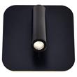Pemberly Row Contemporary Metal LED Sconce with Dimmer in Black