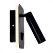 Pemberly Row Contemporary Metal LED Sconce with Dimmer in Black