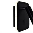 Pemberly Row Contemporary Metal LED Sconce with Dimmer in Black