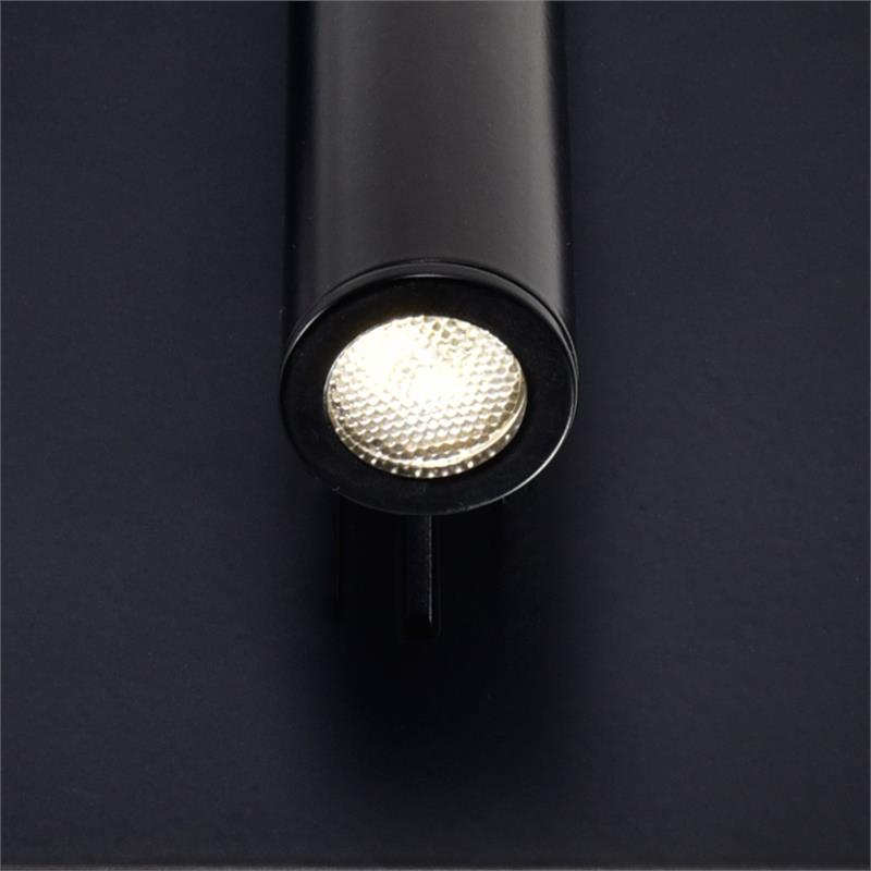 Pemberly Row Contemporary Metal LED Sconce with Dimmer in Black