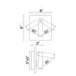 Pemberly Row Contemporary Metal LED Sconce with Dimmer in Black