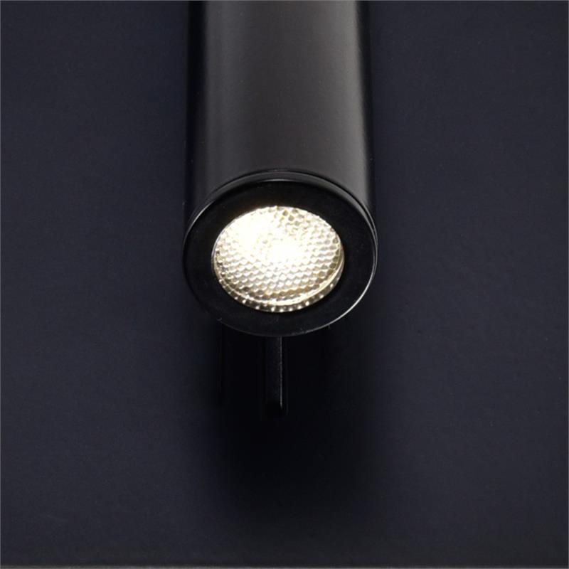 Pemberly Row Contemporary Metal LED Integrated Fixture Sconce in Black