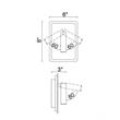 Pemberly Row Contemporary Metal LED Integrated Fixture Sconce in Black