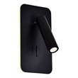 Pemberly Row Contemporary Metal LED Integrated Fixture Sconce in Black