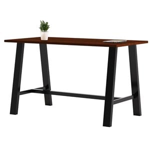 Pemberly Row 3.5 x 6 FT Conference Table in Mahogany - Bistro Height