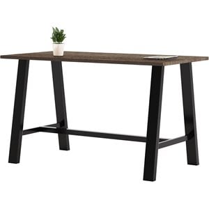 Pemberly Row 3.5 x 6 FT Conference Table in Studio Teak - Bistro Height