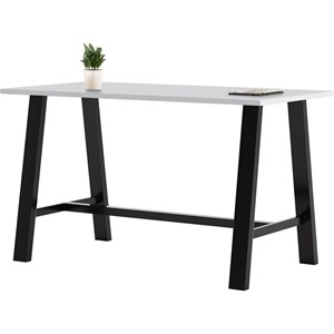 Pemberly Row 3.5 x 6 FT Conference Table in Fashion Grey - Bistro Height