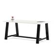 Pemberly Row 3.5 x 6 FT Conference Table in White - Standard Height