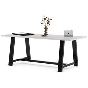 Pemberly Row 3.5 x 7 FT Conference Table in White - Standard Height