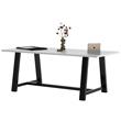 Pemberly Row 3.5 x 7 FT Conference Table in Fashion Grey - Standard Height
