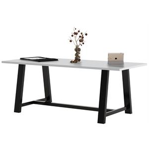 Pemberly Row 3.5 x 7 FT Conference Table in Fashion Grey - Standard Height