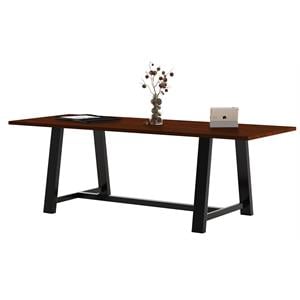 Pemberly Row 3 x 8 FT Conference Table in Mahogany - Standard Height