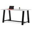 Pemberly Row 3.5 x 6 FT Conference Table in White - Standard Height