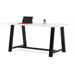 Pemberly Row 3 x 7 FT Conference Table in Designer White - Standard Height