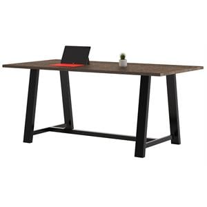 Pemberly Row 3.5 x 7 FT Conference Table in Studio Teak - Standard Height