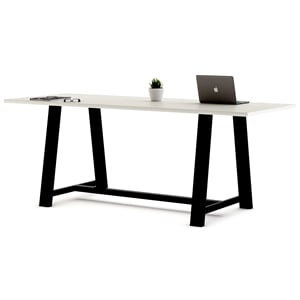 Pemberly Row 3.5 x 8 FT Conference Table in White - Standard Height