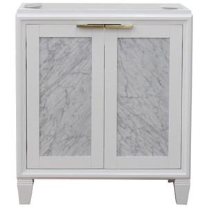Pemberly Row 30&quot Single Sink Solid Wood Vanity in White (Cabinet Only)