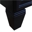 Pemberly Row Solid Wood Vanity with Left Round Sink in Blue/White Carrara