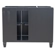 Pemberly Row Solid Wood Vanity with Right Oval Sink in Blue/White Carrara