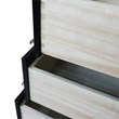 Pemberly Row Solid Wood Vanity with Right Round Sink in Blue/Black Galaxy
