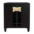 Pemberly Row Single Rectangle Sink Solid Wood Vanity in Blue/White Carrara