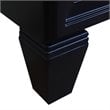 Pemberly Row Single Rectangle Sink Solid Wood Vanity in Blue/White Carrara