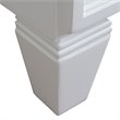 Pemberly Row Solid Wood Vanity with Left Round Sink in White/White Carrara