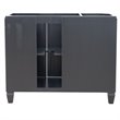 Pemberly Row Solid Wood Vanity with Right Round Sink in Blue/White Carrara