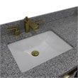 Pemberly Row Double Rectangle Sink Solid Wood Vanity in Blue/Gray Granite Stone