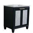 Pemberly Row Solid Wood Single Rectangle Sink Vanity in Dark Gray/White Carrara