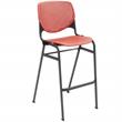 Pemberly Row Transitional Plastic Stack Barstool in Coral Blue