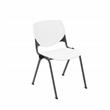 Pemberly Row Modern Transitional Plastic Stack Chair in White