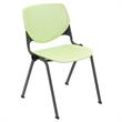 Pemberly Row Modern Transitional Plastic Stack Chair in Lime Green
