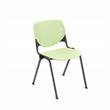 Pemberly Row Modern Transitional Plastic Stack Chair in Lime Green