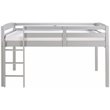 Pemberly Row Traditional Solid Wood Low Loft Bed Frame Twin in Gray