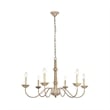 Pemberly Row 6-Light Transitional Metal Chandelier in Weathered Dove