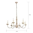 Pemberly Row 6-Light Transitional Metal Chandelier in Weathered Dove