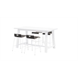 Pemberly Row Table and 4 Counter Stools Set in Espresso/White