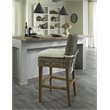 Pemberly Row Modern / Contemporary Rattan Barstool in Kubu Gray